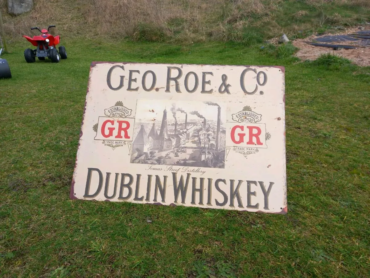Geo Roe & Co Large Tin Sign - Image 2