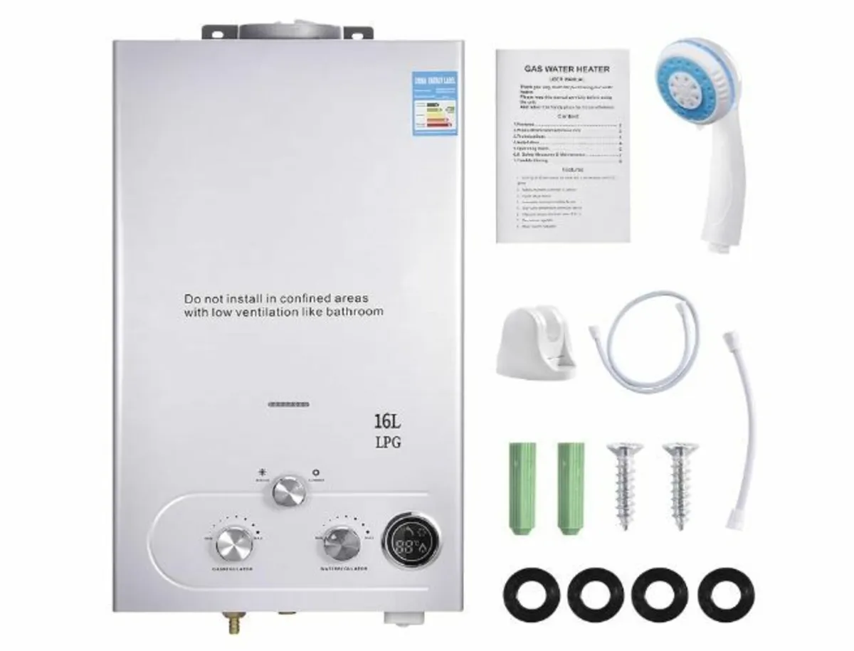 16L Gas Instantaneous Water Heater, 32 KW - Image 1