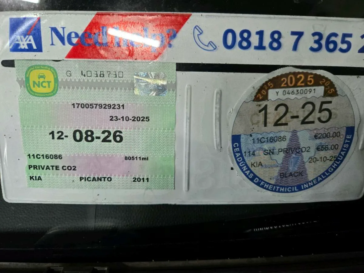 Kia picanto nct Tax - Image 2