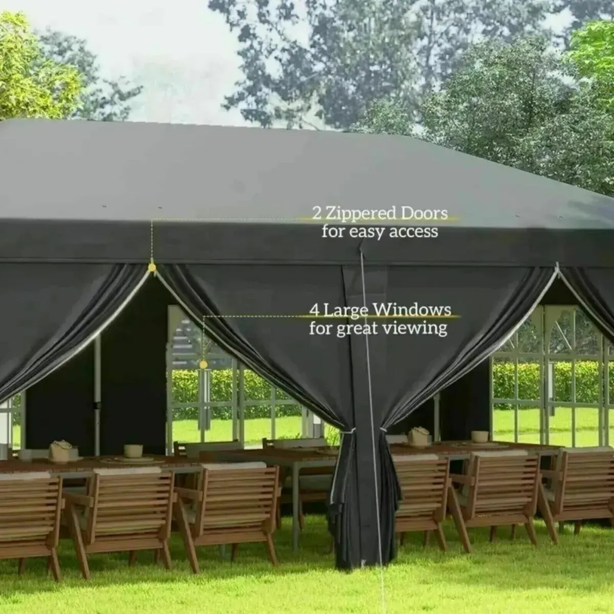 Gazebo Pop Up Outdoor 3x6m Waterproof Tent - Image 3
