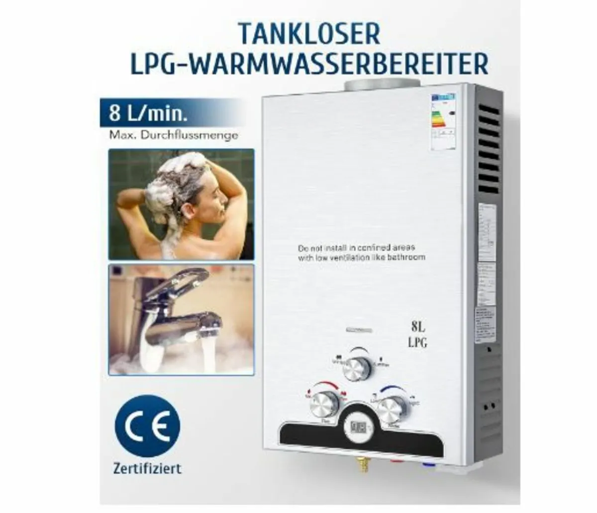 8L Gas Instantaneous Water Heater - Image 4