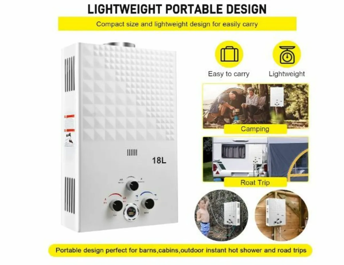 Gas Instantaneous Water Heater, 18 L Propane - Image 2