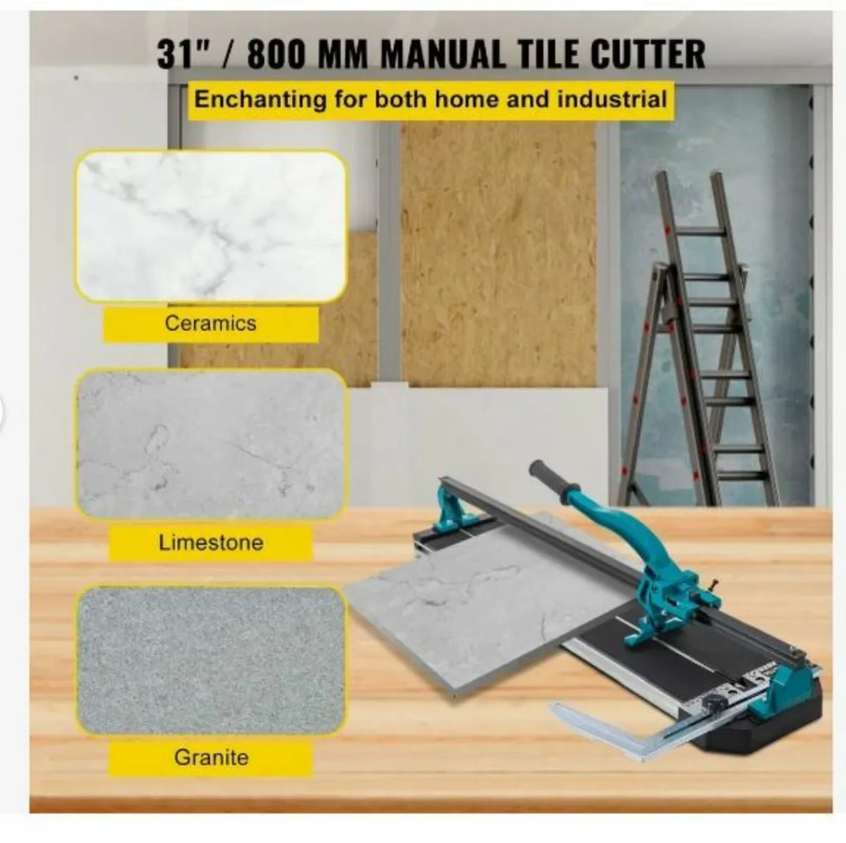 800 mm Tile Cutter Single Rail Manual Tile - Image 1