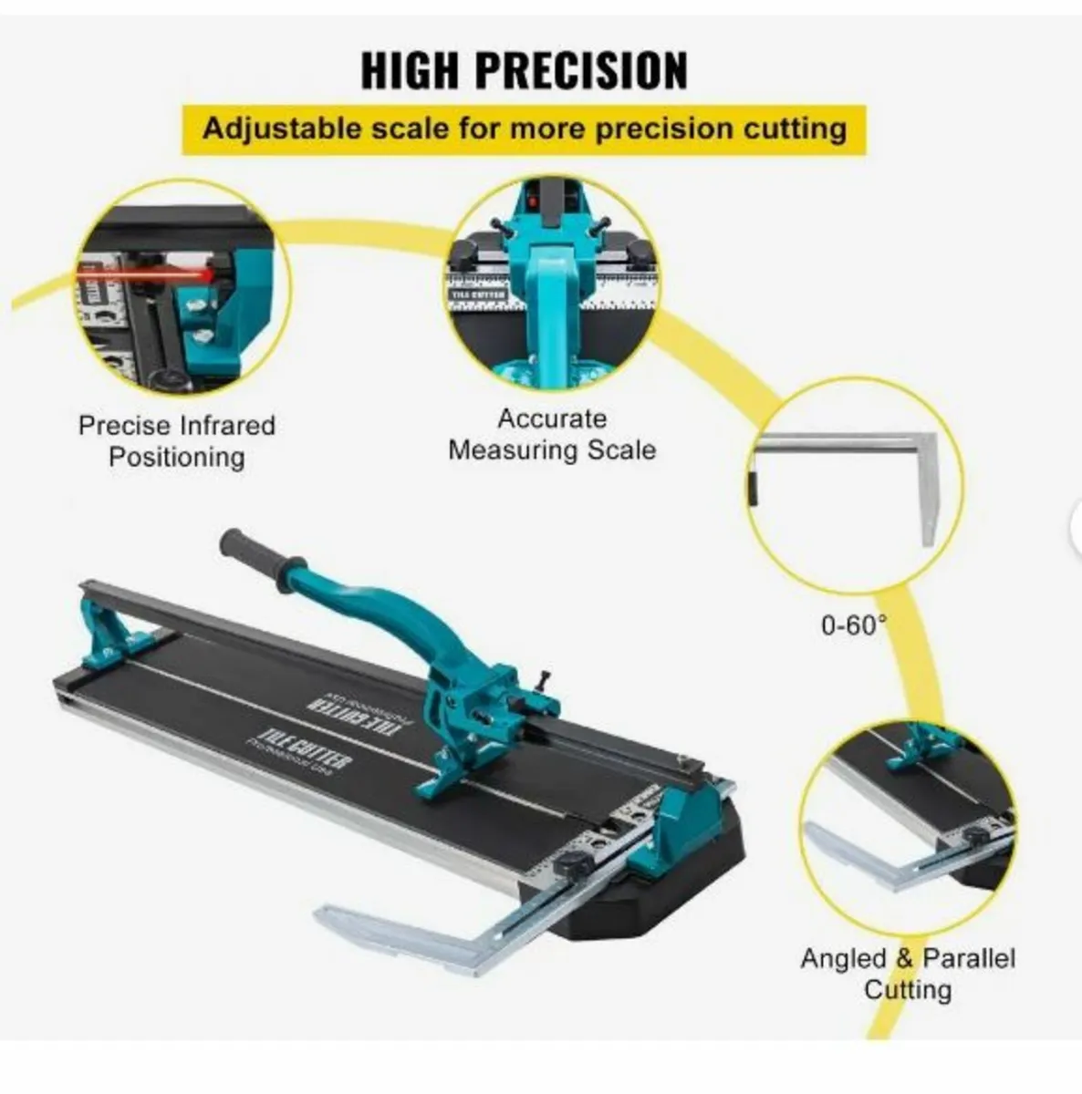 800 mm Tile Cutter Single Rail Manual Tile - Image 3