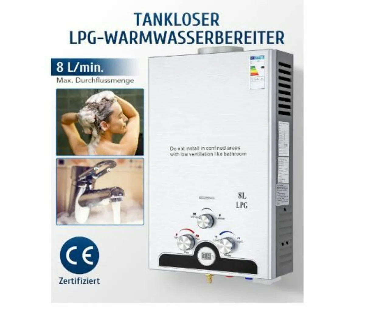 8L Gas Instantaneous Water Heater - Image 4