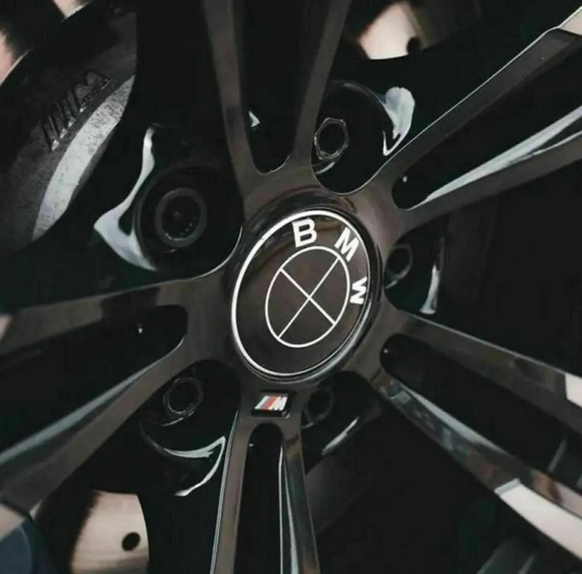 4 x All Black BMW Centre Caps (68mm) Free Post - Image 1