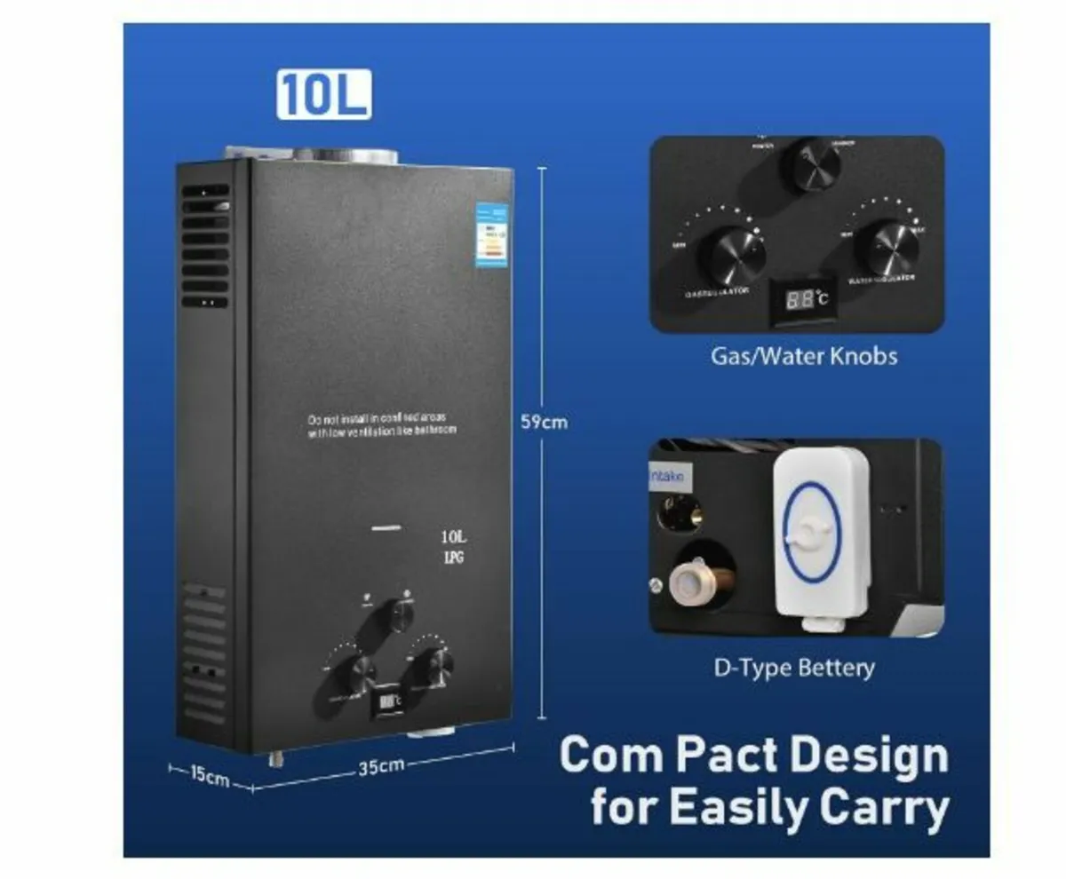 10L Gas Instantaneous Water Heater - Image 3