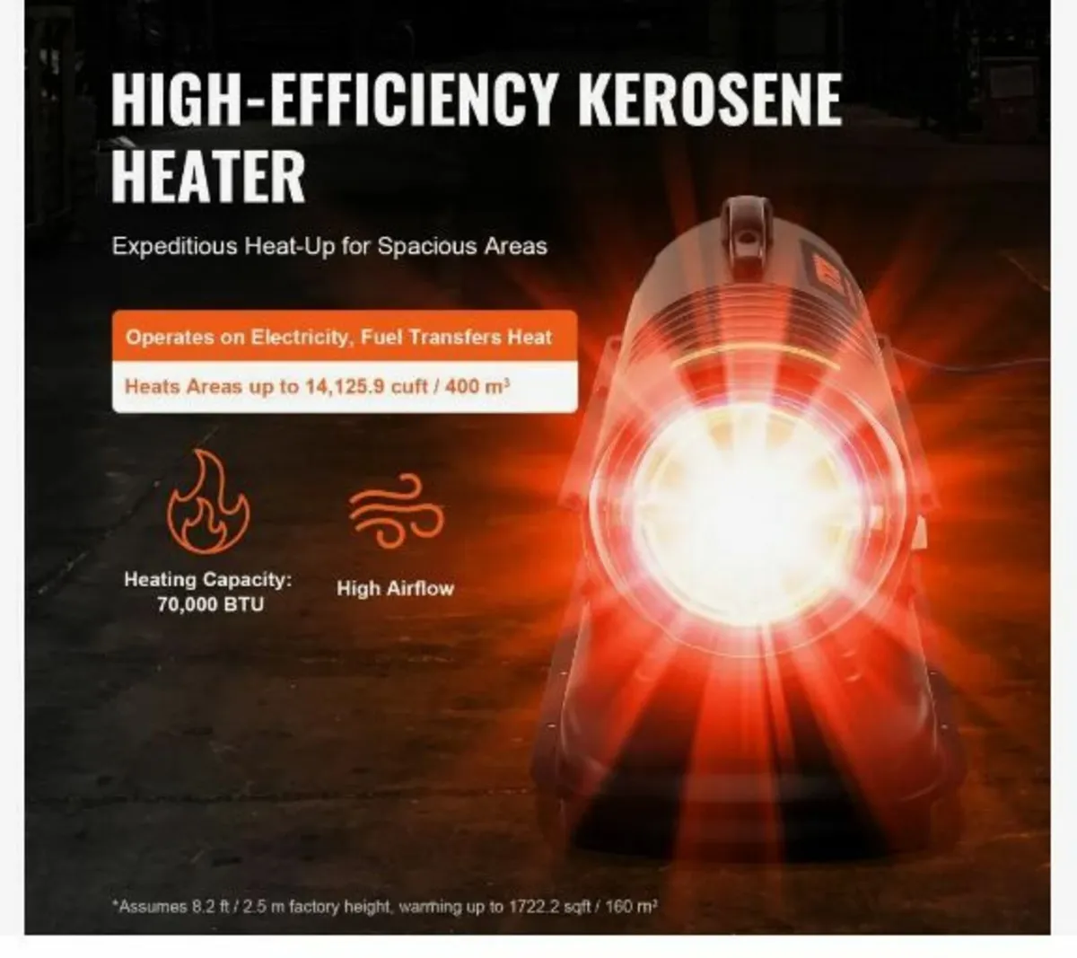 Kerosene/Diesel Forced Air Heater, 70000Btu - Image 3