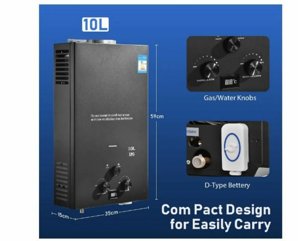 10L Gas Instantaneous Water Heater - Image 3