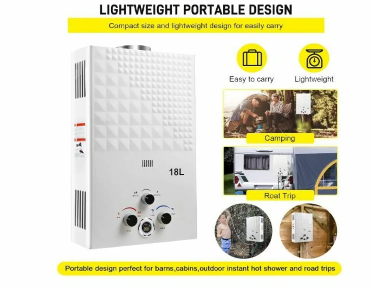 Gas Instantaneous Water Heater, 18 L Propane - Image 4