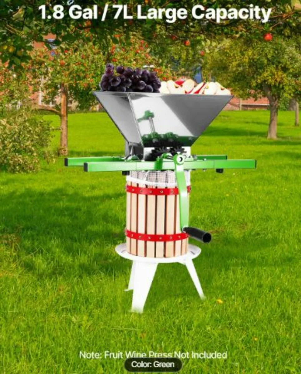 1.8 Gal/7L Fruit and Apple Crusher, Large Manual - Image 2