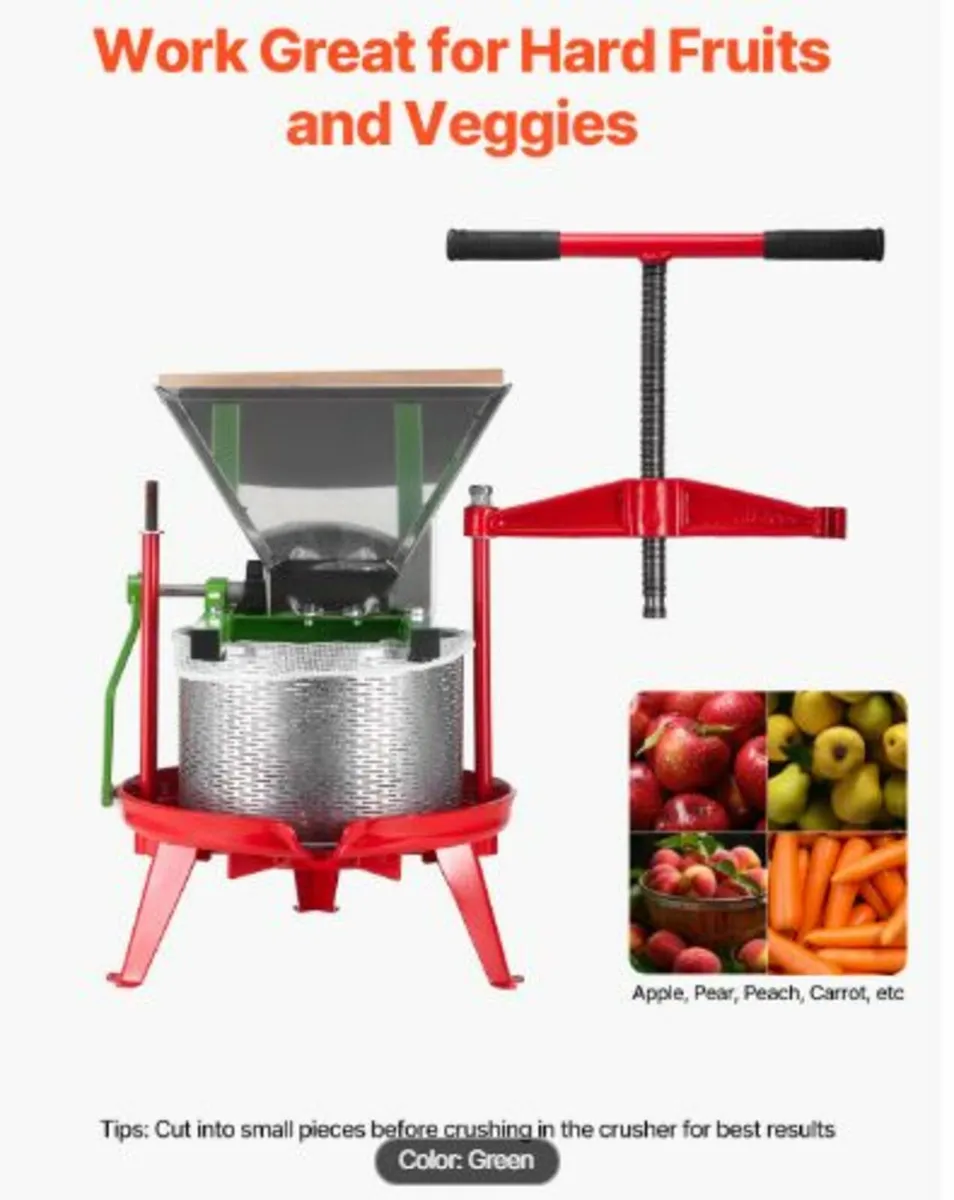 1.8 Gal/7L Fruit and Apple Crusher, Large Manual - Image 4