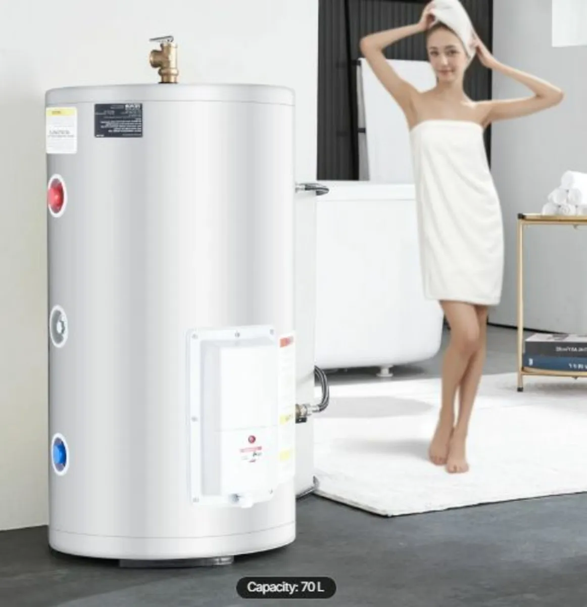 Electric Water Heater, 18 Gallon Tank Instant Hot - Image 4