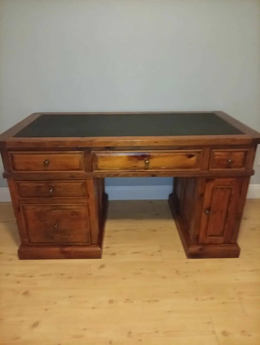 Executive antique style wooden desk for sale - Image 1