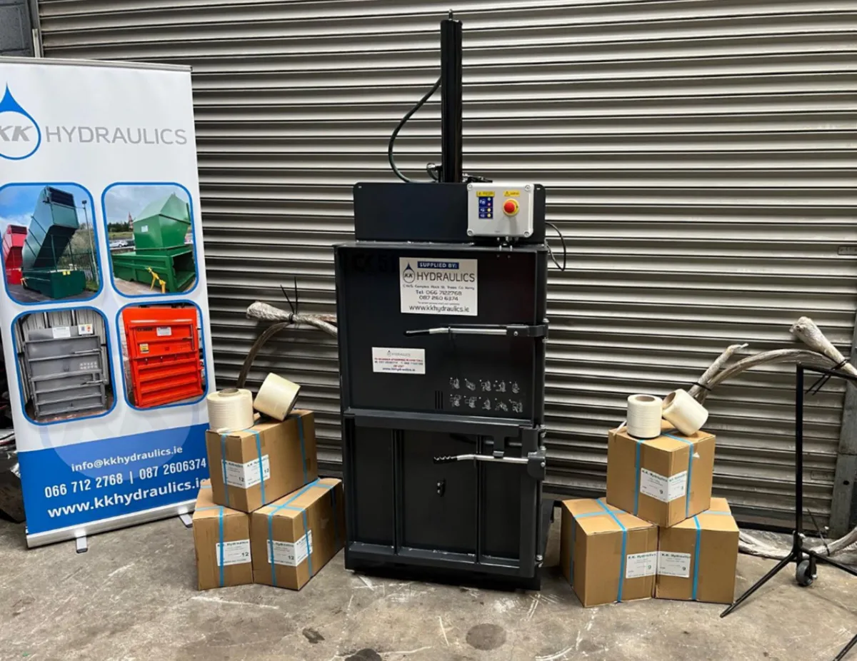 Cardboard plastic twin chamber baler compactor - Image 2