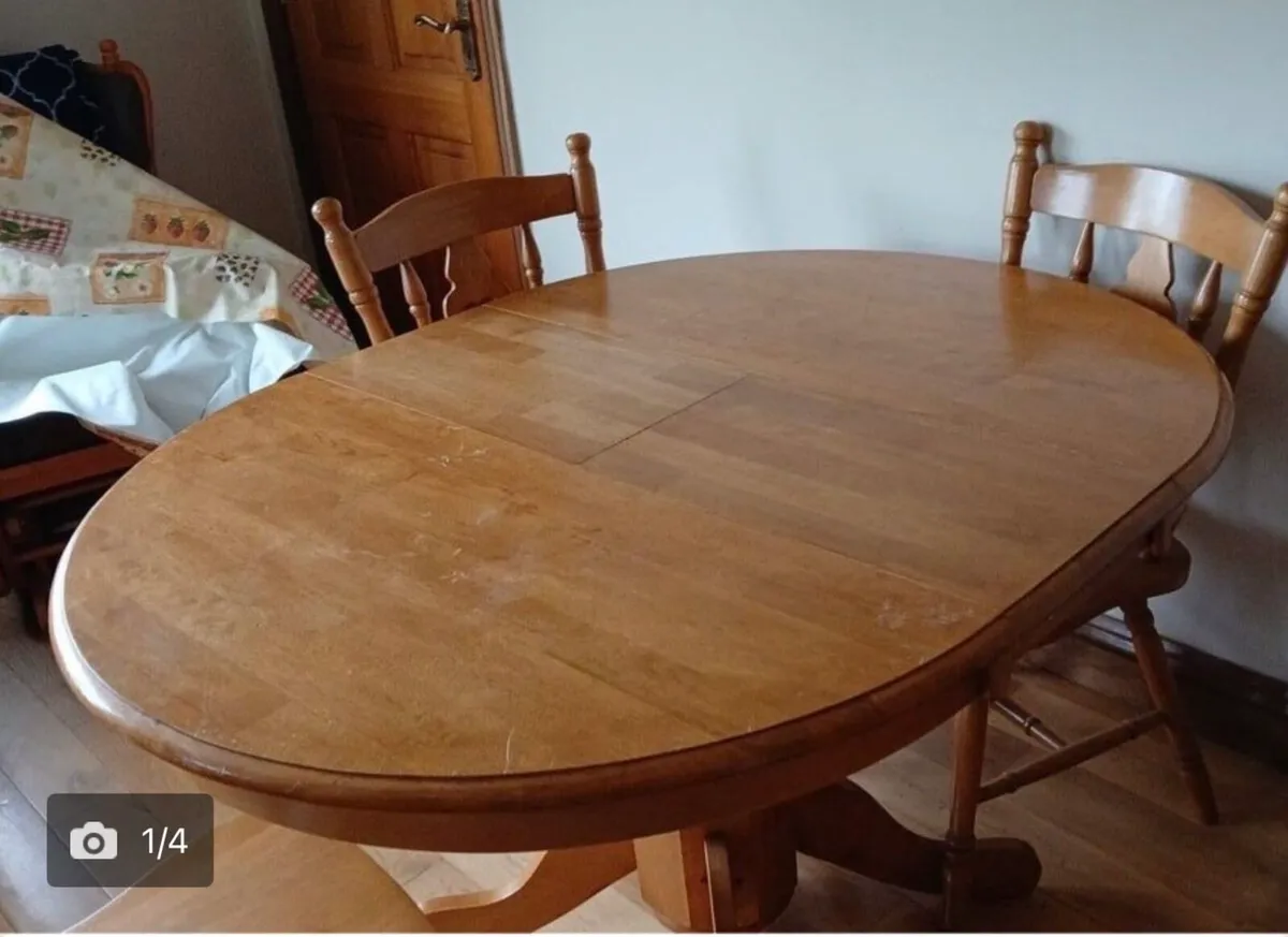 Solid Oak Table - Image 3