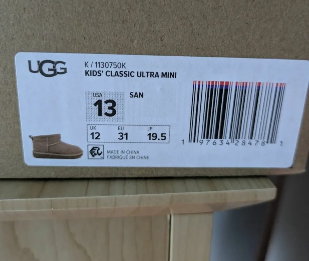 UGG Boots Kids Classic Ultra Mini BOOT UK 12 EU 31 - Image 1