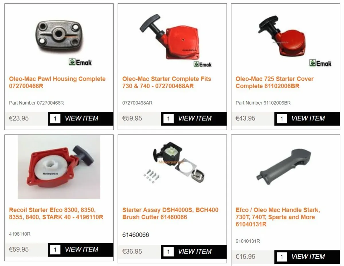 Oleo Mac / Efco Spare Parts - Image 1