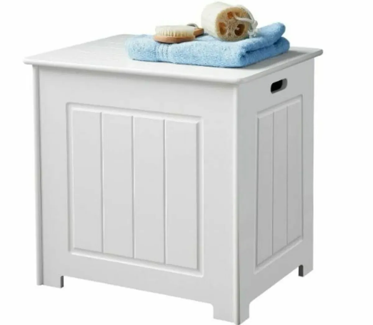 Large Storage Stool Wooden Chest Laundry Box - Image 2