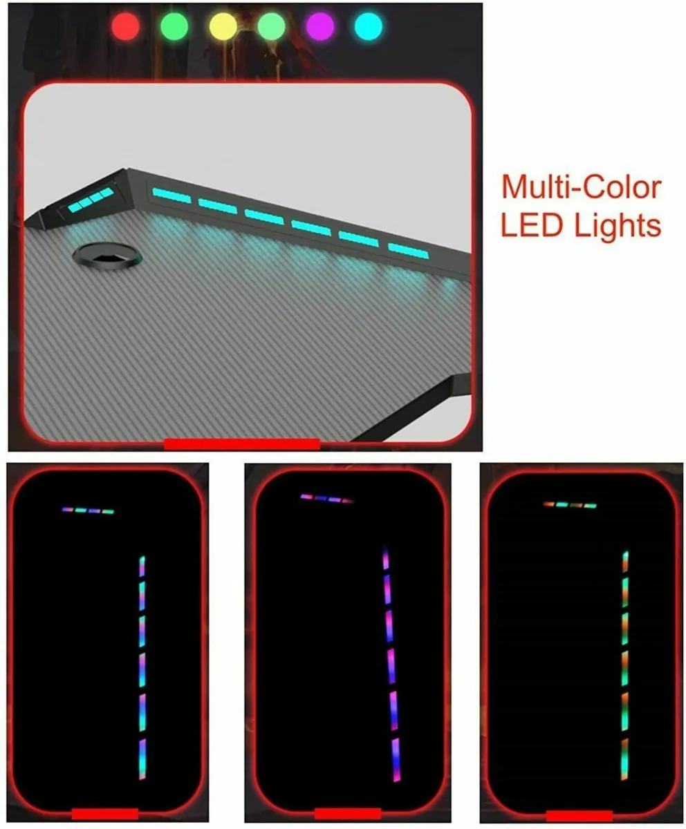 Gaming desk office desk led lights brand new - Image 3