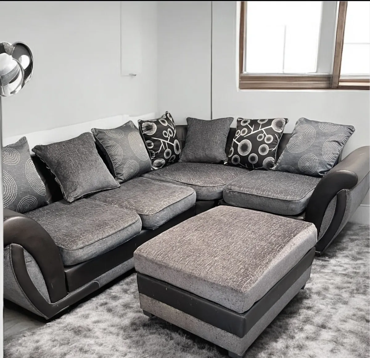 Dfs Corner L sofa with Footstool + Delivery - Image 2