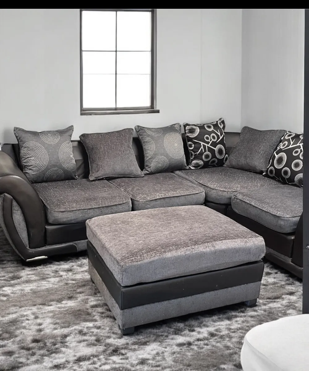 Dfs Corner L sofa with Footstool + Delivery - Image 4