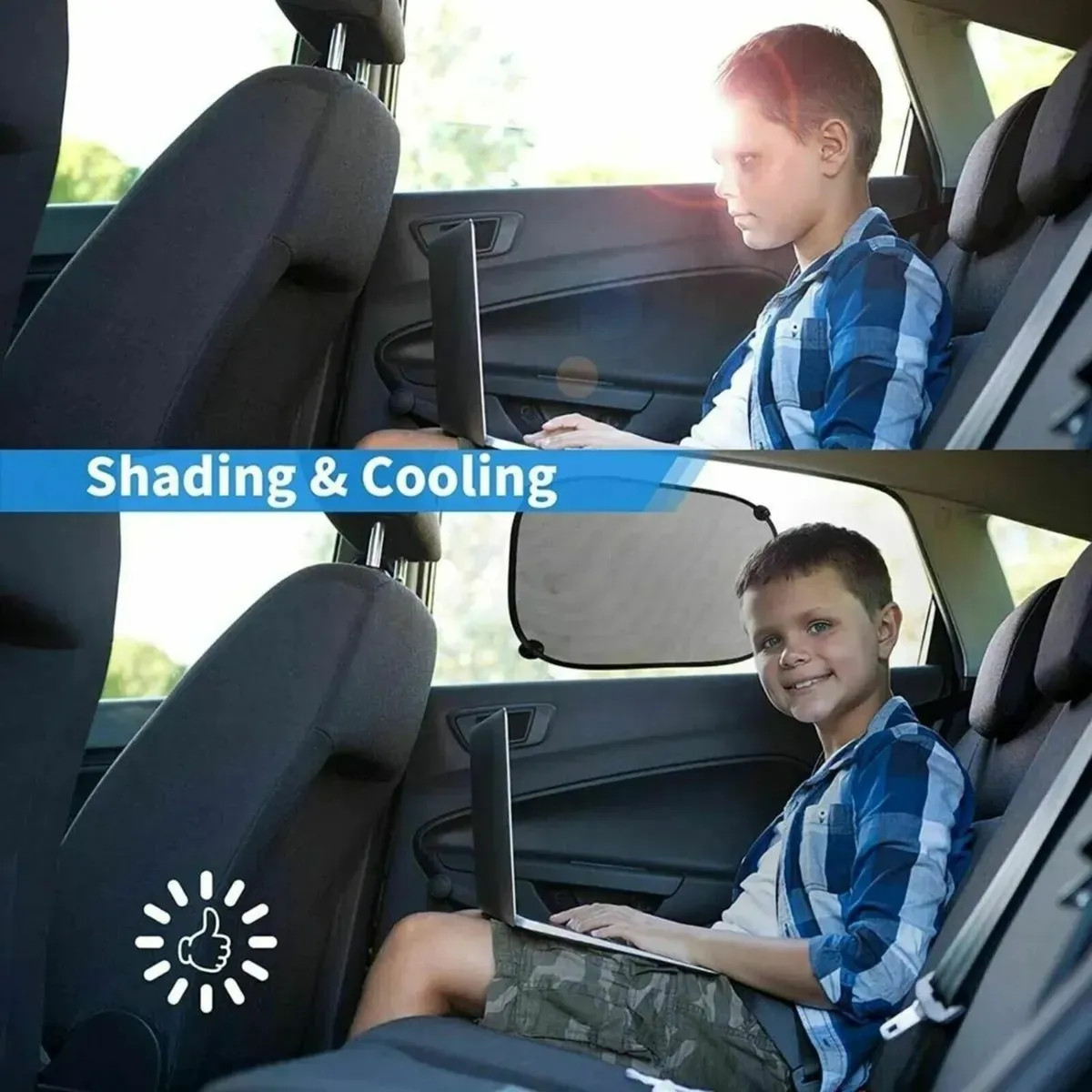 Car Window Sun Blinds – UV Protection for Kids - Image 4