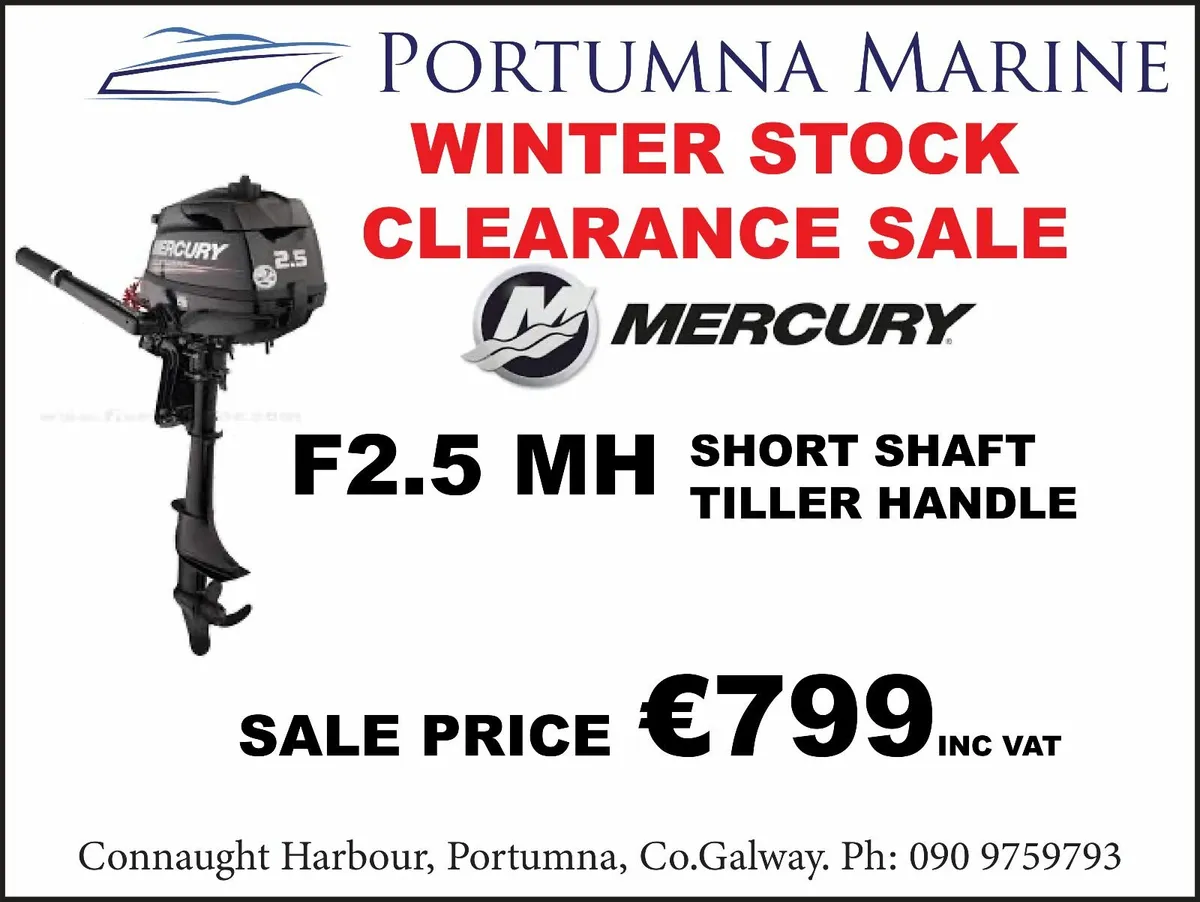 WINTER CLEARANCE SALE MERCURY 2.5HP