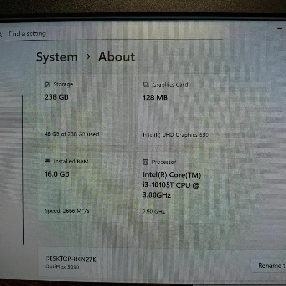 Dell OptiPlex 3090 Mini Desktop | i3-10105T | 16GB - Image 4