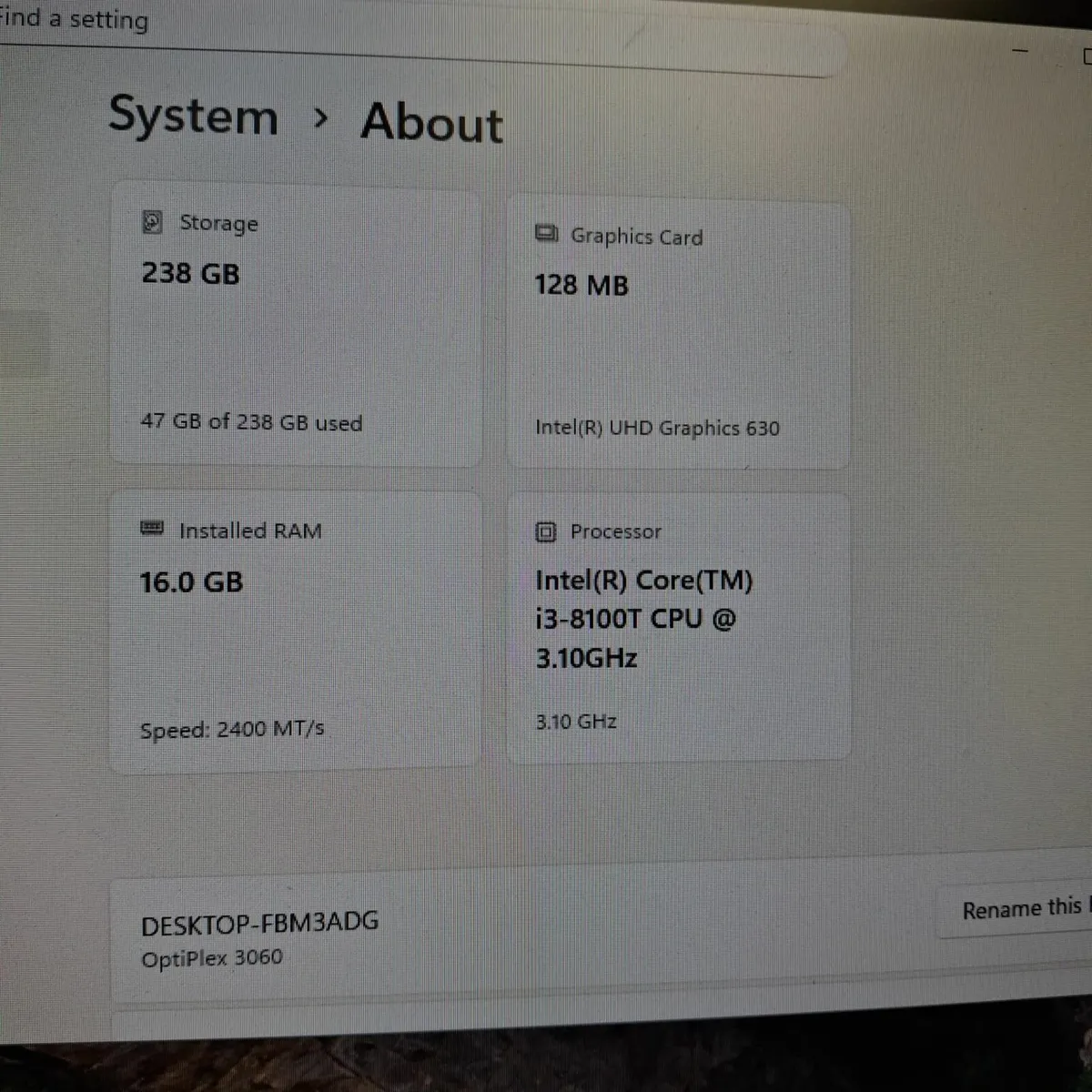Dell OptiPlex 3060 Mini Desktop | i3-8100T | 16GB - Image 3