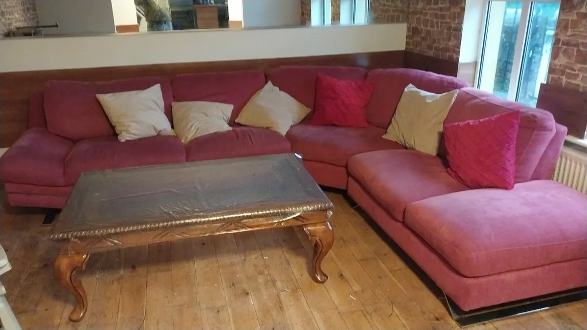 L shaped couch 2 years old spotless