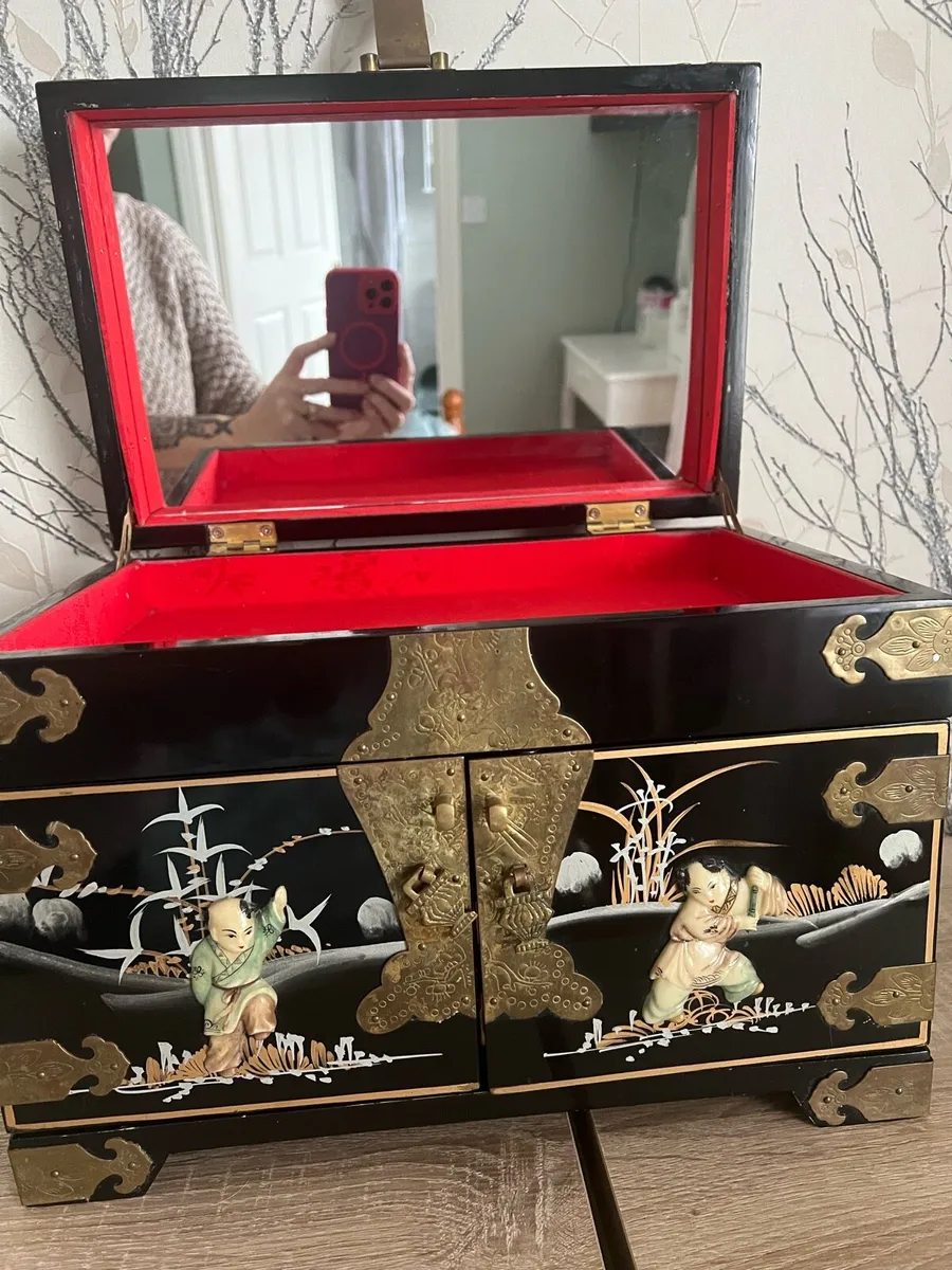 Large antique jewellery box - Image 3