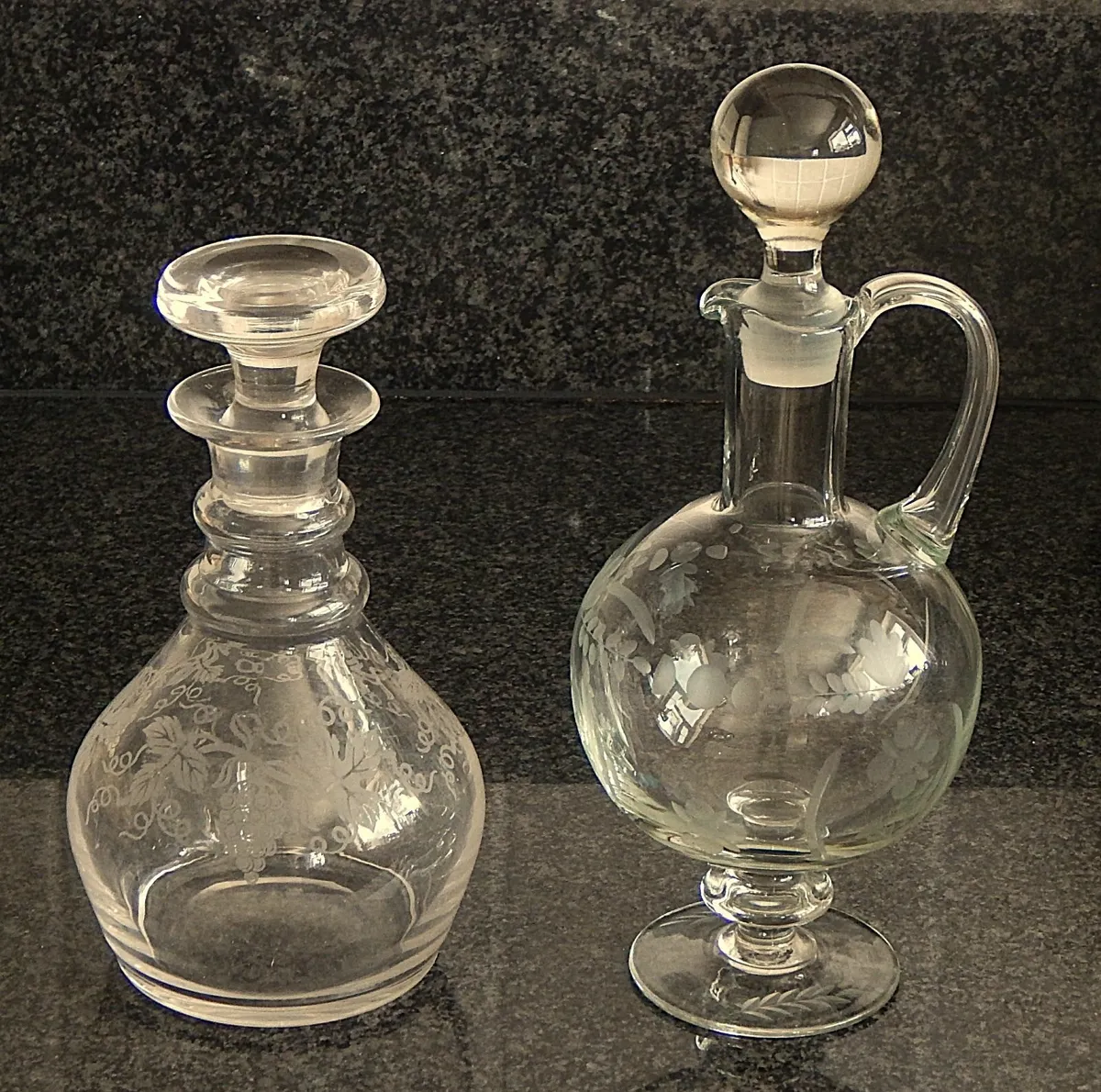 2 Glass Wine Decanters - Image 1