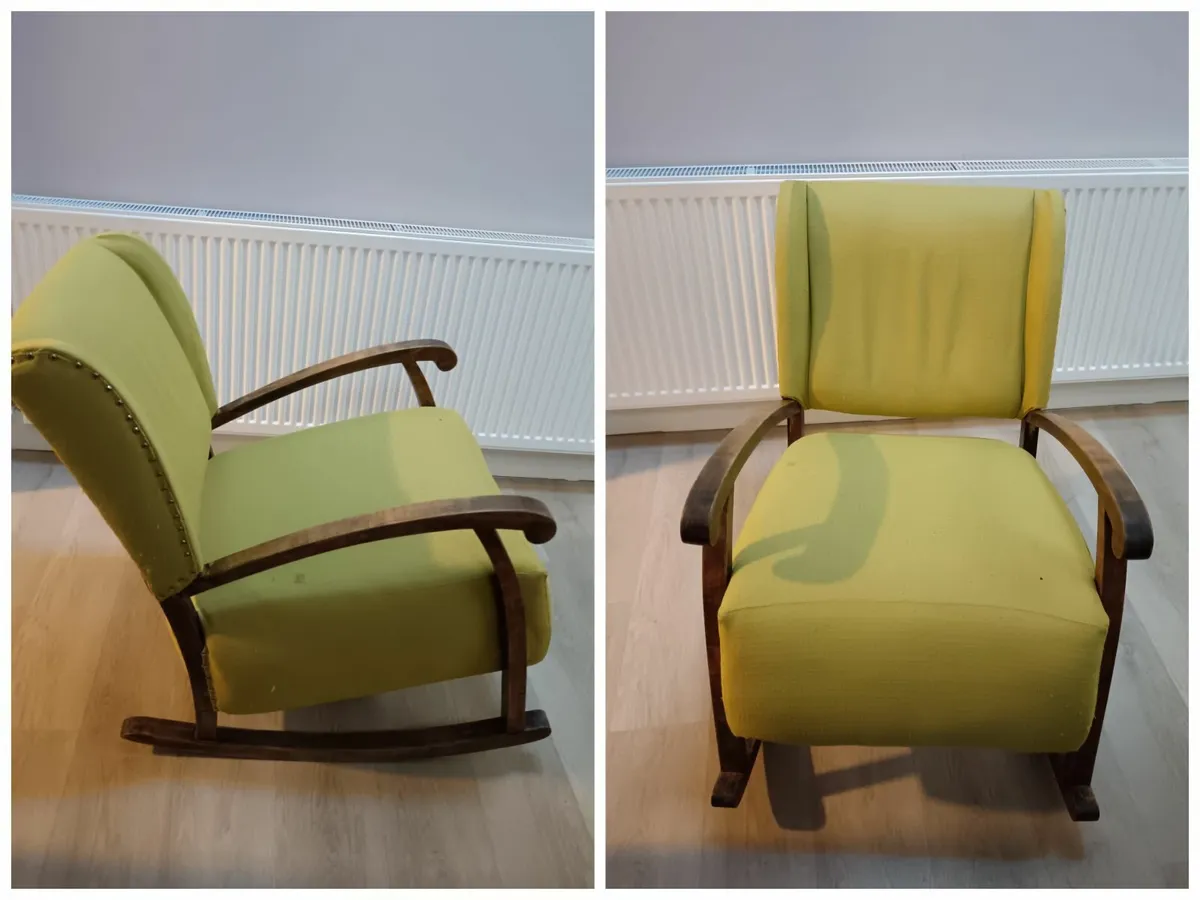 Green upholstered rocking chair - Image 1