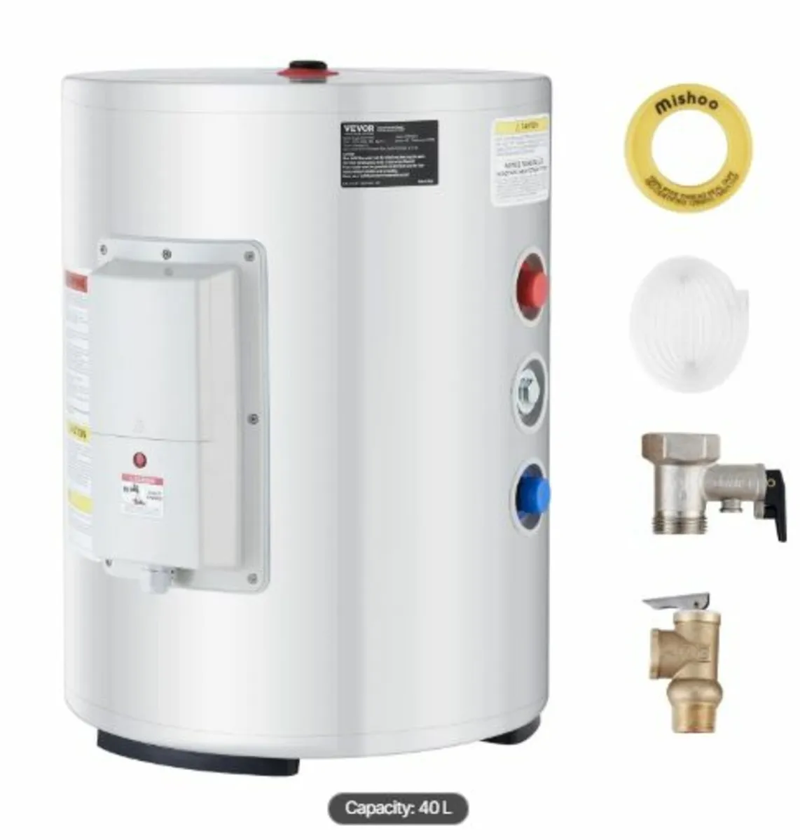 Electric Water Heater, 10 Gallon Tank Instant Hot - Image 1