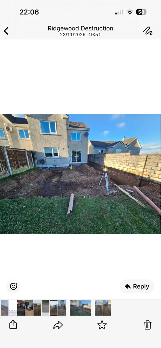 Digger hire , extensions ,landscaping , shed base - Image 1