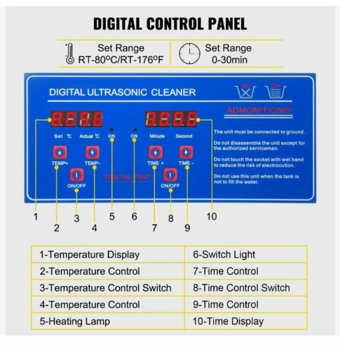 22L Ultrasonic Cleaner Machine Stainless Steel - Image 4