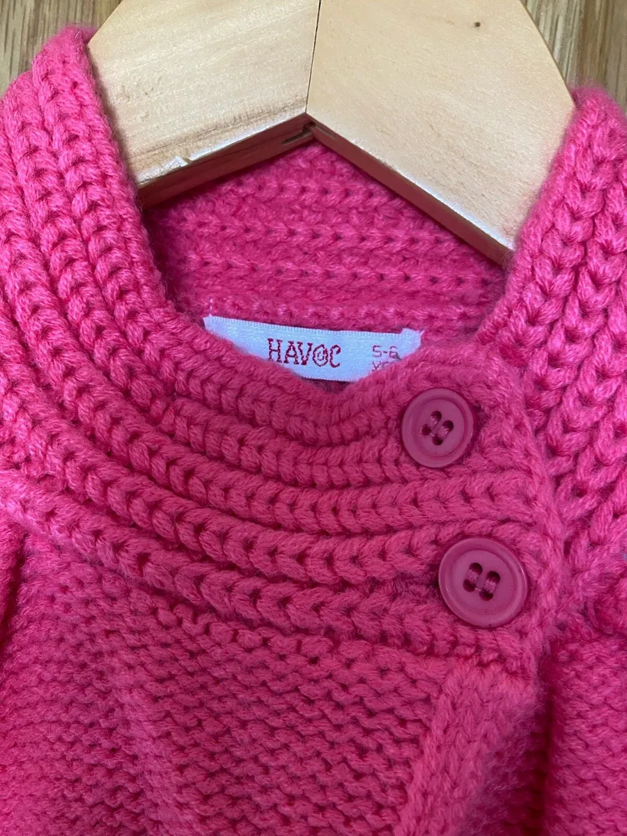 Brand New Girl’s Pink Cardigan & Polka Dot Top - Image 4