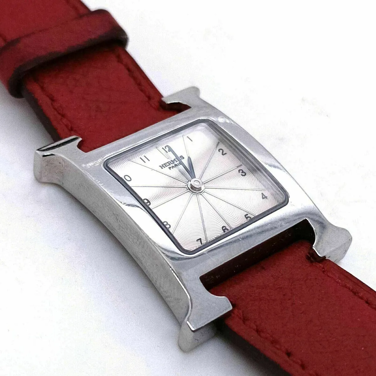 Hermes HH1.210 Watch,Red Leather Strap - Image 1