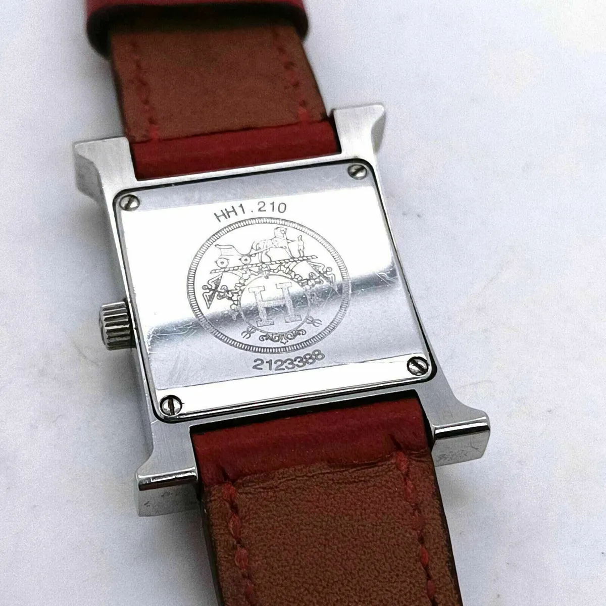 Hermes HH1.210 Watch,Red Leather Strap - Image 3