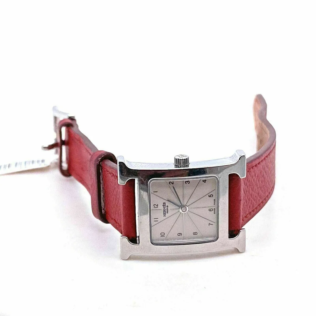 Hermes HH1.210 Watch,Red Leather Strap - Image 4