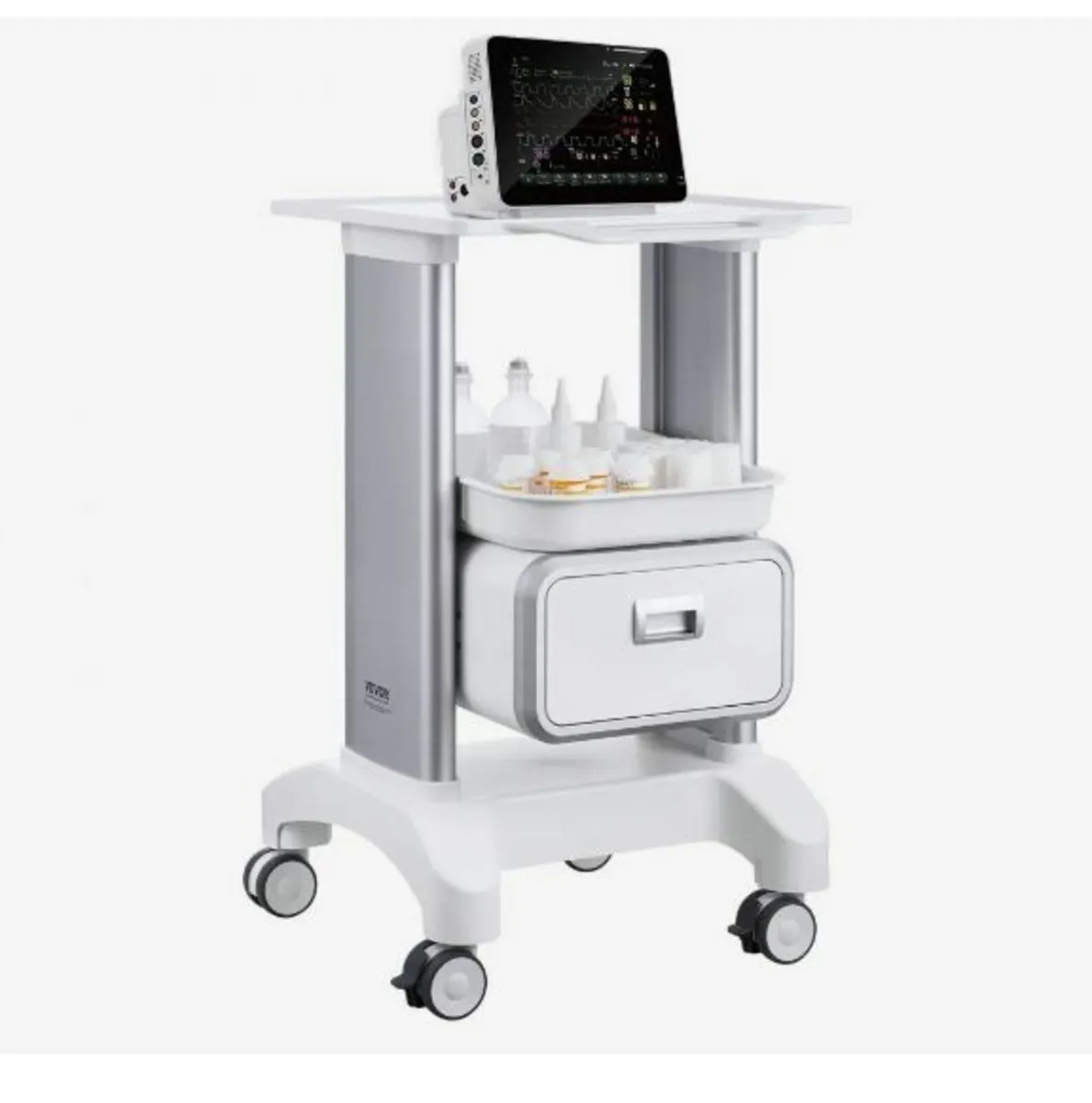 2 Tiers Lab Carts, Lab Utility Cart - Image 1