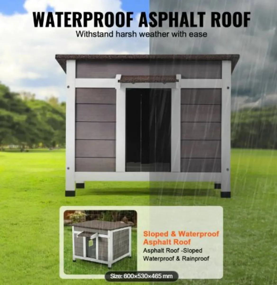 Outdoor Cat House Weatherproof, Feral Cat Shelter - Image 3