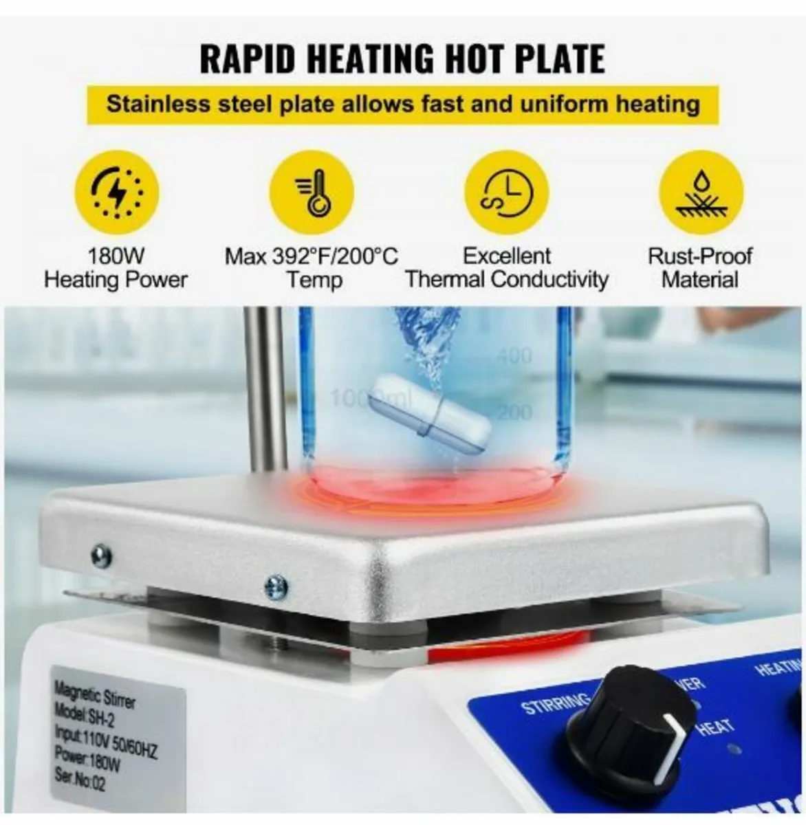 SH-2 Magnetic Stirrer Laboratory Magnetic - Image 3