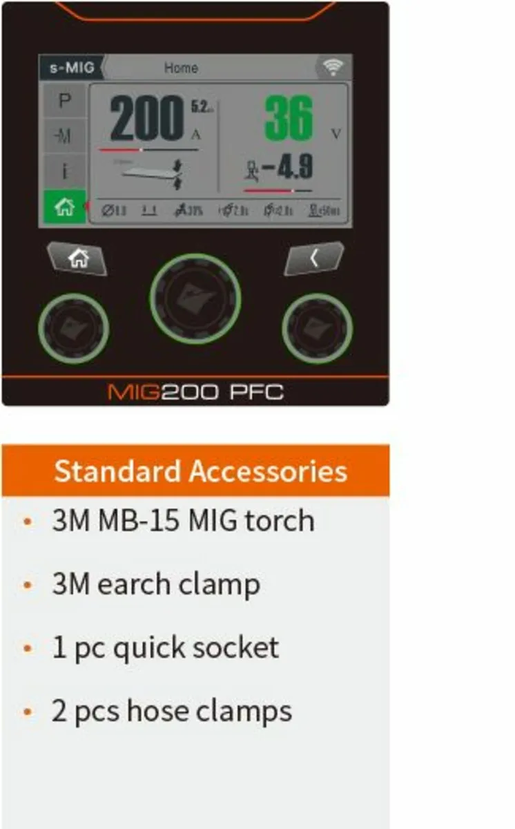 JASIC EVO 2.0 MIG200 PFC LCD Inverter Welder - Image 4