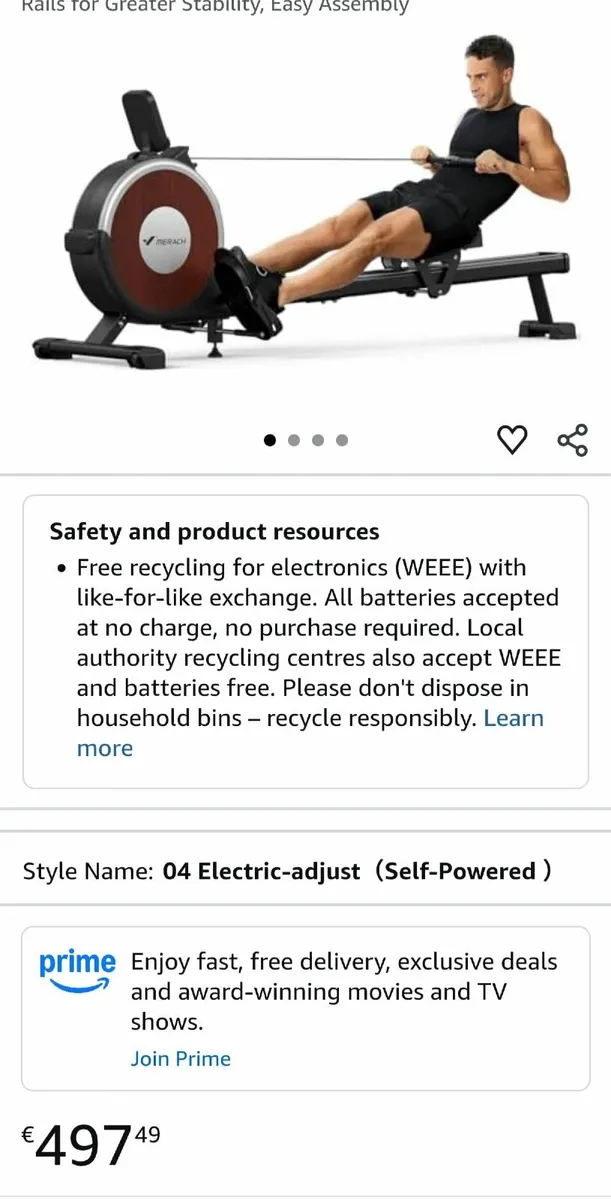 Merach rowing machine - Image 1