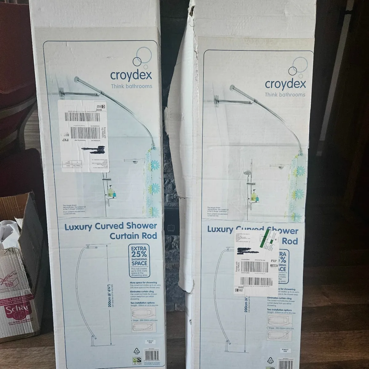 Shower curtain rods. Unused. - Image 4