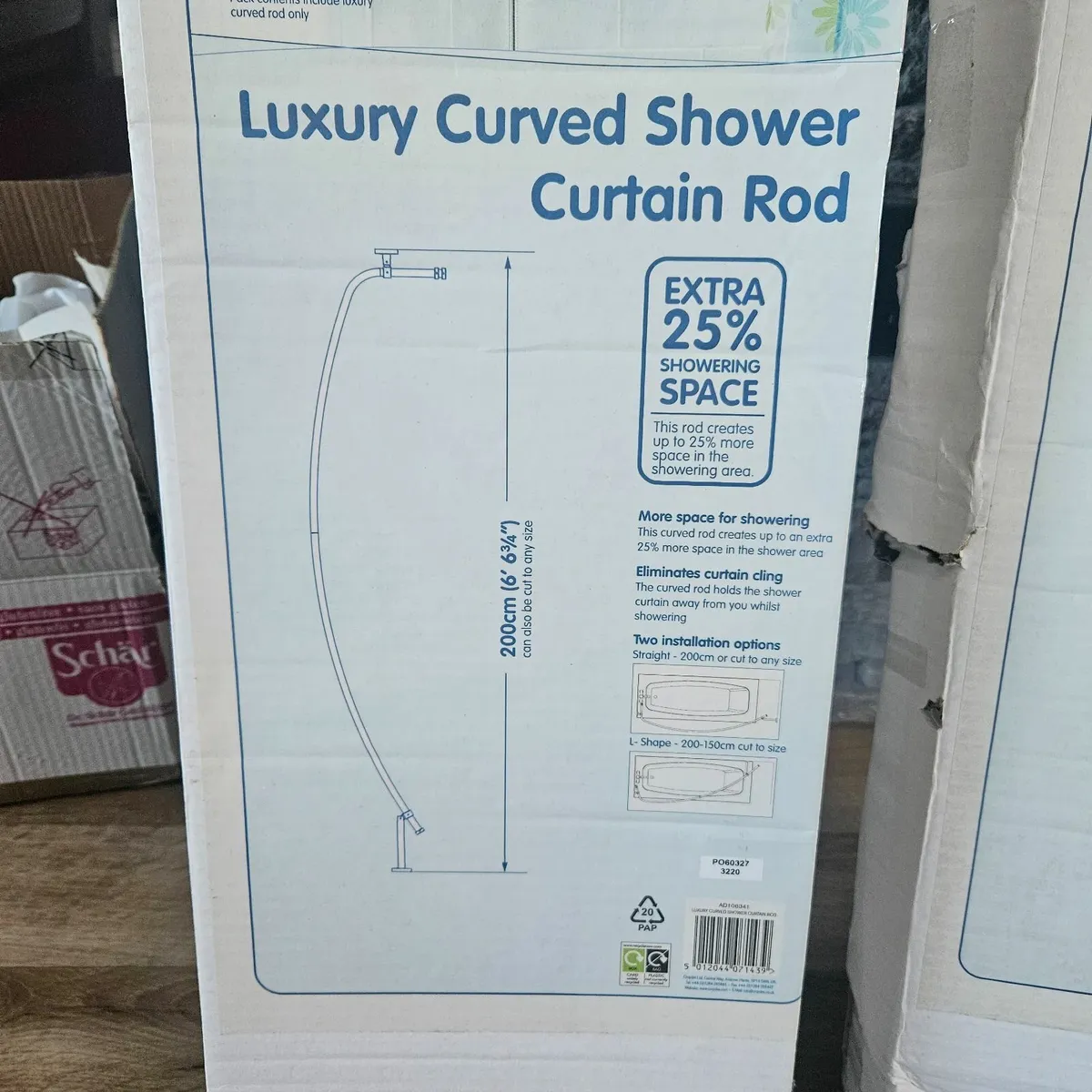 Shower curtain rods. Unused. - Image 1