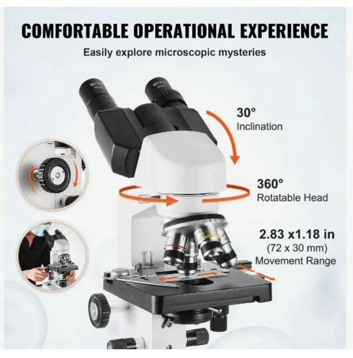 Binocular Compound Microscope, 40X-2500X - Image 2