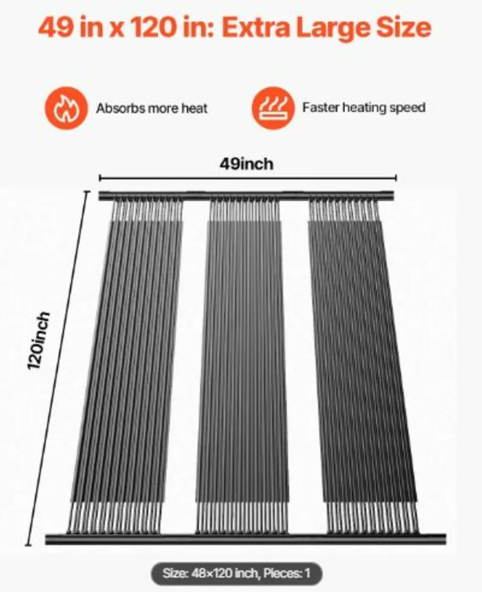 Solar Pool Heater,4x10 ft HDPE Pool Heating System - Image 2